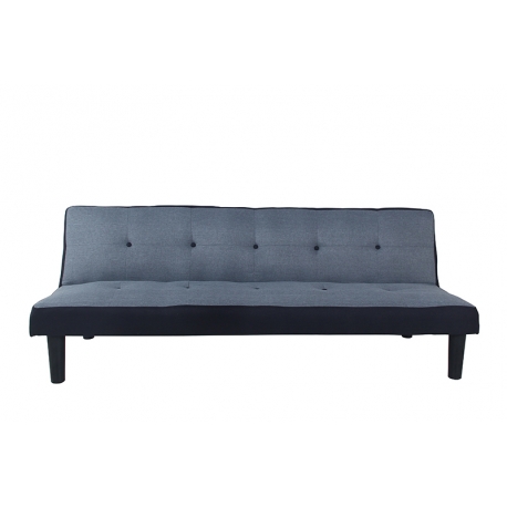 Sofá Cama 3 Lugares MÉxico Cinza E Preto